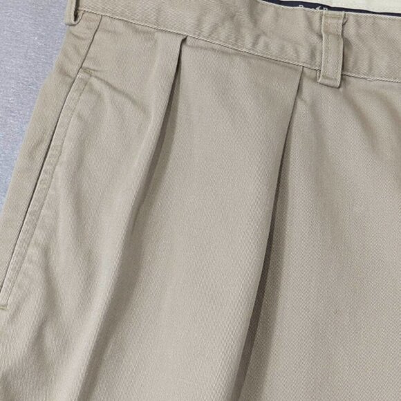 Polo Ralph Lauren Chino Shorts Mens 40 Khaki Beige Pleated High Rise Pockets - Picture 3 of 13